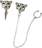 [JOINPAYA] 1 Pair Asymmetric Leopard Earring Studs Gold Stud Earrings Big Hoop Accessories