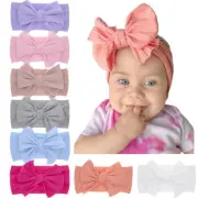 Baby Headband Knit Stripe Elastic Bowknot Turban Kids Girl Hairband Head Wrap Ḵ