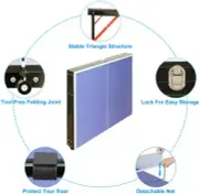 Mid-Size Table Tennis Table, Foldable & Portable Ping Pong Table Set for Indo...