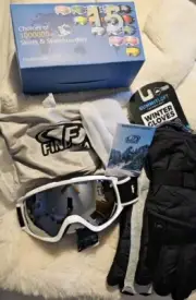 Findway Ski Goggles Winter Snow Unisex Adult Black Gloves SummitLoft Size L