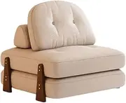 Portable Folding Sofa Bed Chair - Comfortable Sleeper with Adjustable Backrest, Sleeper Chair, Sofa Chair for Lazy Lounging in Living Room, Apartment, or Office(White)