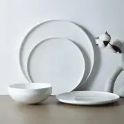 Quinn Bone China 12-Piece Dinnerware Set, White