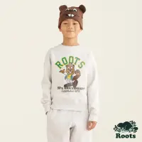 在飛比找momo購物網優惠-【Roots】Roots 大童-冬日海狸系列 刷毛圓領上衣(