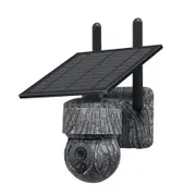 Cellular Trail Camera 4G LTE Wireless Hunting Game Solar Security Camera, 2K 4MP 360 Degree PTZ Live View, PIR Motion Detection IR Night Vision, NO WIFI