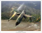 F-105G Thunderchief Wild Weasel Aviation Art Print, Size 18" x 24"