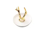 Ceramic Ring Holder Jewelry Dish Organizer Plate Trinket Tray - 1