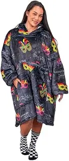 [the woodle] Original | Comfy and Cozy Hoodie Wearable Blanket with Luxurious Flannel Fleece & Ultra Soft Sherpa Wool - Adult