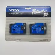 NIB Brother P-Touch Black TC-00 1/2" Tape Cassette 2 Pack