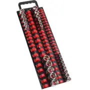 80-Piece Portable Socket Organizer Steel Tray -Heavy Duty Socket Holders with...