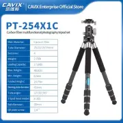 CAVIX PT-254X1C Carbon Fibre 4-Section Tripod Kit - with X-30S Ball Head