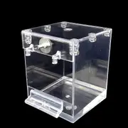 Bird Bath Cage, Pet Hanging Water Bath Tub Bird Cage Accessory for Indoor Bath Pet Cleaning Cage Accessories Box Transparent