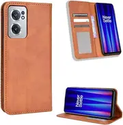 Cover Compatible with OnePlus Nord CE2 5G Case,Compatible with OnePlus Nord CE 2 5G Case PU Leather Flip Kickstand Wallet Card Slot Magnetic Closure Brown