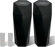 Car Trash Can with Lid, Garbage Wastebin with Attached Trash Bags, Leakproof Trash Cup for Car, Car Accessories for Interior Multipurpose Car Organizers and Storage for Car Home Office