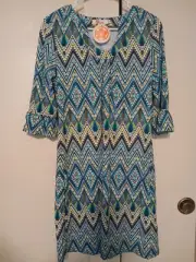 NWT Anthropologie Aryeh Art To Wear Psychedelic Tunic Dress Festival Womens Med