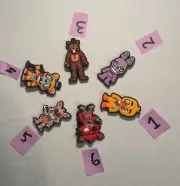five nights at freddys jibbitz croc shoe charms