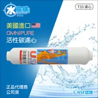 在飛比找蝦皮購物優惠-美國進口OMNIPURE - 小T33後置顆粒活性炭濾心 N