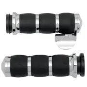 Avon Chrome Velvet Air Grips w/Throttle Boss for 2008 & Up TBW Harley Touring