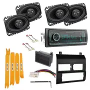 Single Din AM/FM Car Stereo Bluetooth Receiver for 1988-1994 GM C/K 1500 Black