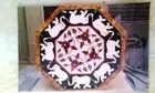 2' black Marble Dining Coffee Center side Table Top inlay malachite antique t11