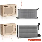 Aluminum Radiator & A/C Condenser Cooling Kit for Toyota Corolla 2019 L4 1.8L