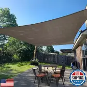 SUNLAX Sun Shade Sail 13' x 20' Brown Rectangle Canopy Sail Shade Cover UV Bl