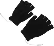 VANZACK 1 Pair USB Heated Gloves Rechargeable Gloves Winter Wool Mitten Heated Mitten Battery Powered Gloves Work Gloves Thermal Gloves Men and Women Yarn Mittens Warm Gloves