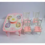 日本昭和骨董玩具 莉卡娃娃 1970年代 餐桌椅 家具  1/6娃娃家具