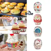 100x Christmas Cupcake Paper Case Cupcake Liner Baking Cups Cake Cups Muffin Cup