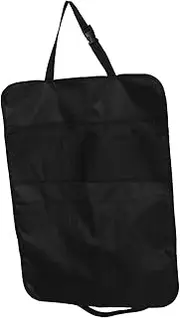 JUMPLAWN Car Kick Pad Back of Car Seat Organizer Automotive Seat Back Organizers Anti-kick Storage Mat Black Oxford Cloth