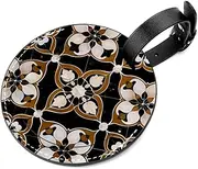 [WOSHJIUK] 2-Pc,Luggage Tags for Suitcases,Travel Tags for Luggage,Vintage Gothic Texture Flower