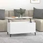 Lift Top Coffee Table Hidden Compartment Side Tables Sofa Accent End Desk White