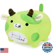 MIAOHAHA Happy Birthday Plush Pillow Toy,Soft Plush Avocado Cow Toy Plushies