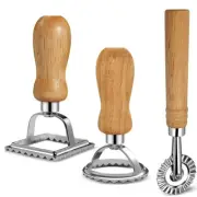Ravioli Cutter Pasta Set Pastry Wheel Stamp Maker Roller Square Mold Dough Tool