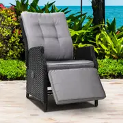 Elizabeth Wicker Recliner Chair (Black)