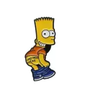 Bart Simpson Don't Tread On Me Parody Lapel Pin 2nd Amendment