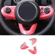 For Mini Cooper Countryman F60 ABS Pink Front Steering Wheel Frame Cover Trim