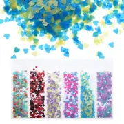 Colors Heart Shaped Chunky Glitters Resin Epoxy Accessories Crafts Sequins Decor