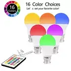B22 RGB LED Bulb 10W Light 16 Colour Bayonet Lamp Changing Remote Control