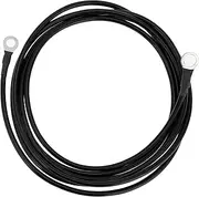 X AUTOHAUX 1 Pcs Battery Inverter Cable 10 AWG Gauge 9FT 3/8" Lug 5/16" Lug Battery Cable Universal for Car Vehicle Boat RV Solar Tinned Copper Black