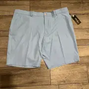 NWT Walter Hagen Mens Perfect 11 Golf Shorts Flat Front Daybreak Blue Size 46x10