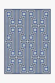150' x 215' | Machine Washable Runner Rug | Kid & Pet Friendly | Indoor Rug | Jonathan Adler Greenwich Blue Rug | Ruggable