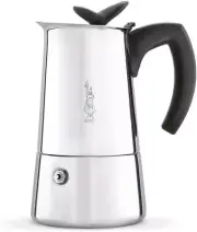 6956 Musa Espresso Coffee Maker, 6 Cups, Black/Silver, 6-cup