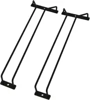 14 Inch Black Wine Glass Storage Rack Set of 2 Under Cabinet Stemware Holder