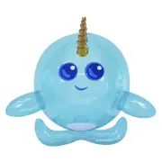Swim Central 29" Inflatable Blue Narwhal Beach Ball with Tusk