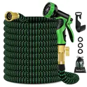 Expandable Garden Hose 100ft Upgraded,Flexible Lightweight Water Hose with 10