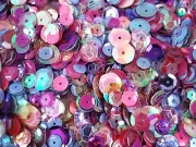 Sequins Cup Pink/Purple Mix Asst Sizes 20g Mixed Cupped Dancing Costumes
