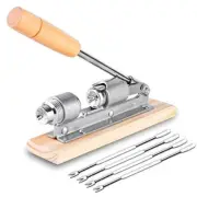 Heavy Duty Nut Cracker Pecan Walnut Opener Tool with Wood Base and Handle