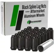 Black Lug Nuts for 2003-2006 Cadillac Escalade ESV with Aftermarket Wheels