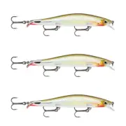 3x Rapala 12cm RipStop Shallow Jerkbait Hard Body Fishing Lures - Houdini