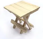 Smart Wooden Folding Multi-Purpose Table - Folding Stool for Kids and Toddlers - Mini Table - Kids Play Table – Handmade Wooden Table - Attractive Gifts for Homes. Size: Small (9.5in)
